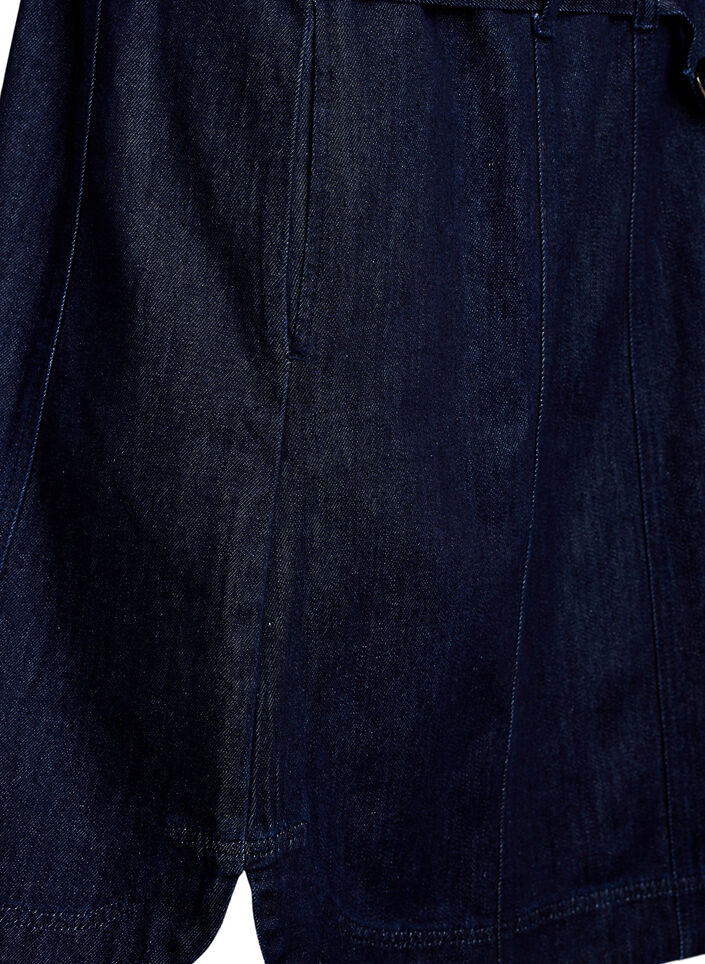 Jeanskl&auml;nning med sk&auml;rp och 3/4-&auml;rmar, Bl&aring;, Packshot image number 4