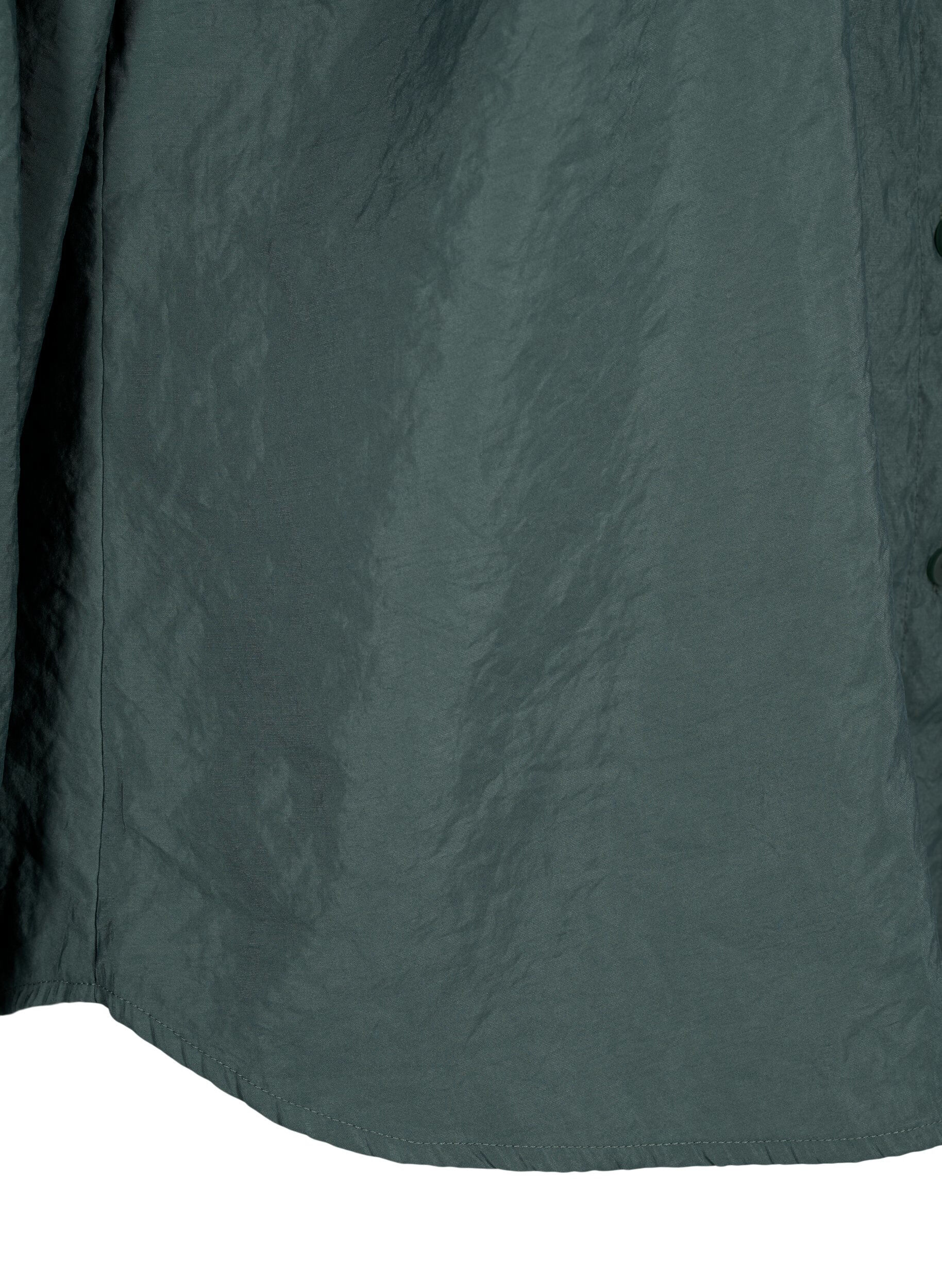 Zizzi L&aring;ng&auml;rmad skjorta i TENCEL&trade; Modal, Dark Forest, Packshot image number 3