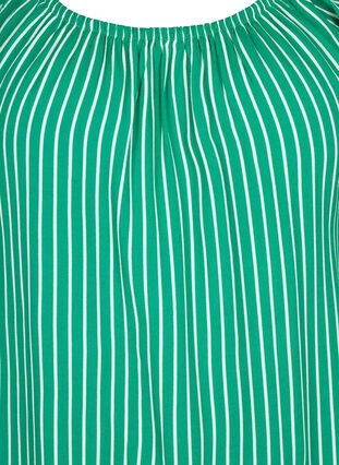 Randig blus i viskos med korta ärmar, J.Green/White Stripe, Packshot image number 2