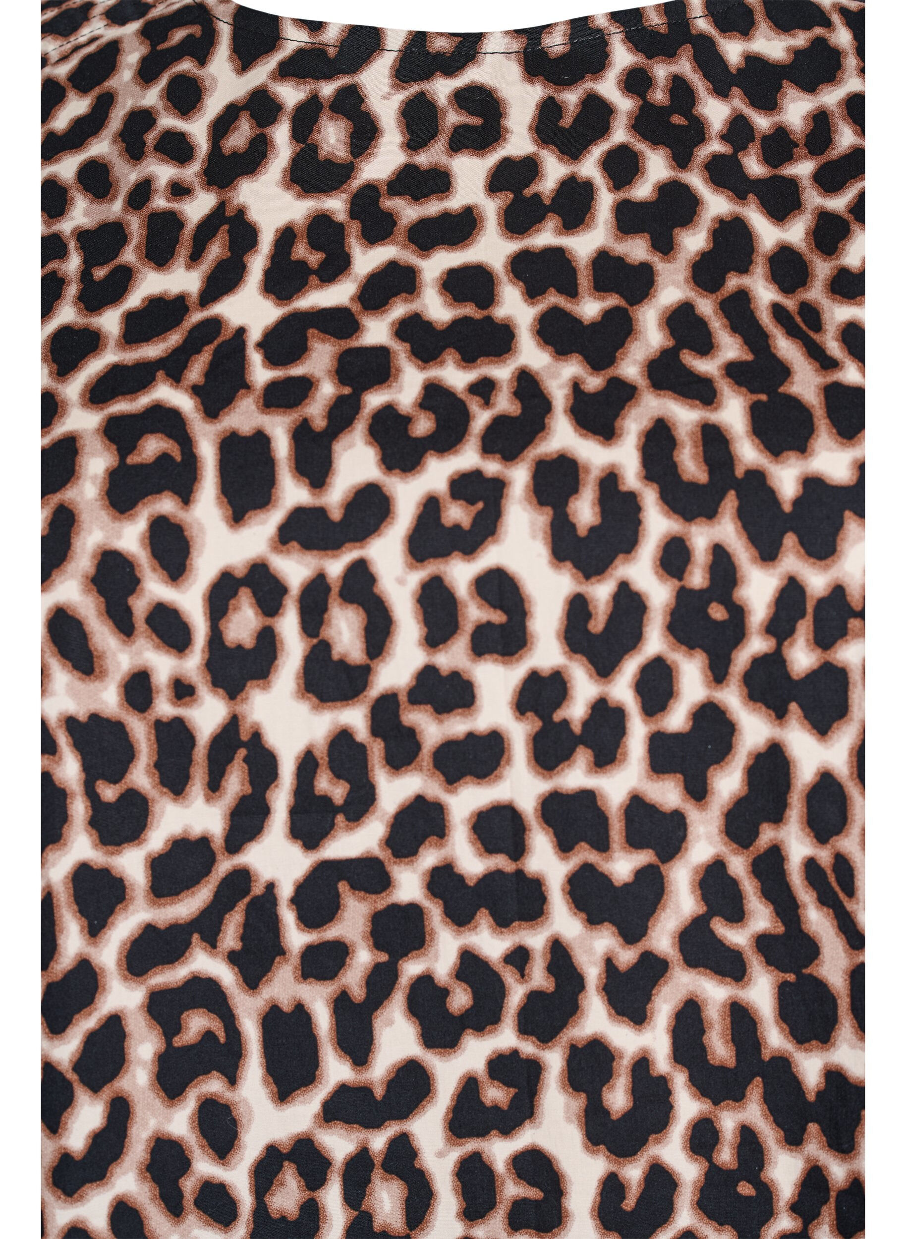 Zizzi Blus med stickningsdetaljer och 3/4-&auml;rmar, Brun, Packshot image number 2