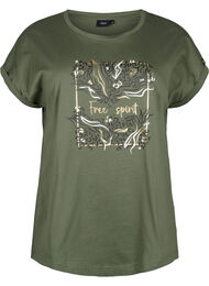 T-shirt i ekologisk bomull med guldtryck, Thyme W. Free
