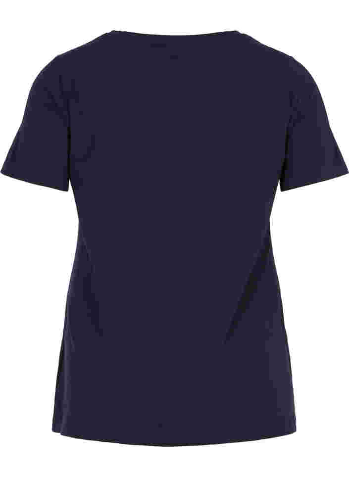 Enfärgad t-shirt i bomull, Night Sky, Packshot image number 1