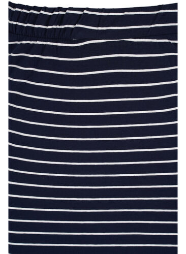 Lång bomullskjol med slits, Blue Stripe, Packshot image number 2