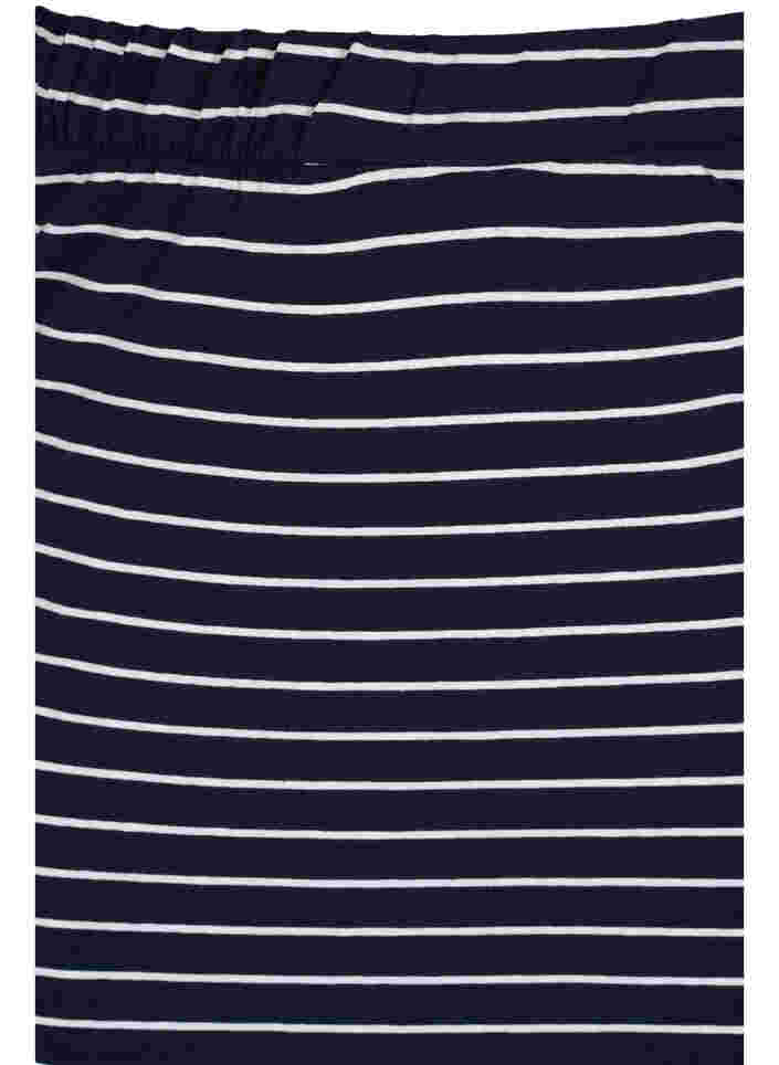 Lång bomullskjol med slits, Blue Stripe, Packshot image number 2