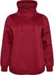 Sweatshirt med h&ouml;g krage och fickor, R&ouml;d, Packshot image number 0