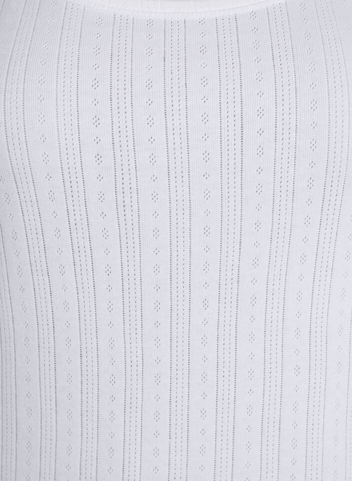 Nattlinne i ekologisk bomull med texturerat m&ouml;nster, Vit, Packshot image number 2