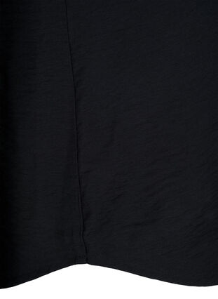 Kortärmad blus i viskos, Black, Packshot image number 3