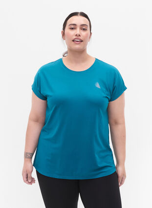 Kortärmad t-shirt för träning, Deep Lake, Model image number 0