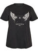 T-shirt i ekologisk bomull med tryck, Svart, Packshot image number 0