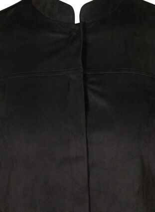 Lång skjorta med rund hals, Black, Packshot image number 2