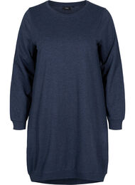Sweatshirtklänning med långa ärmar, Navy Blazer Mel