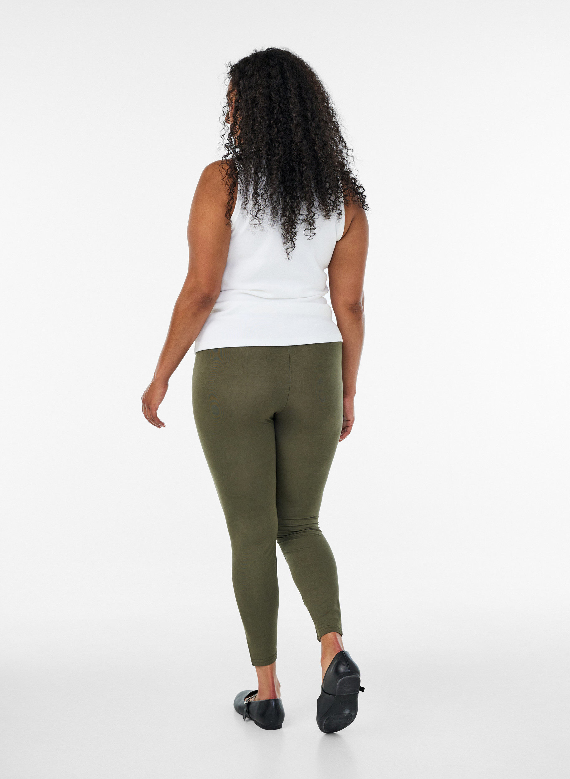 ZizziBasleggings i viskos, Gr&ouml;n, Model image number 2