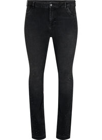 Amy-jeans med hög midja och strass