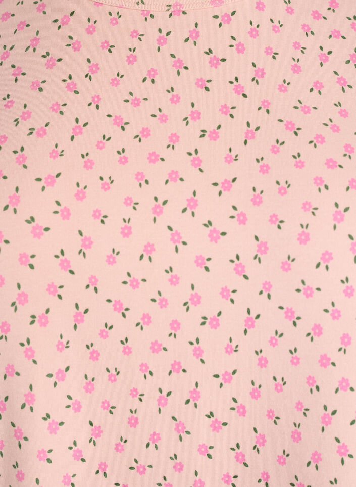 T-shirt i bomull med helt&auml;ckande tryck, Rosa, Packshot image number 2