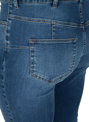 Amy jeans med hög midja och push up-effekt, Blue denim, Packshot image number 3