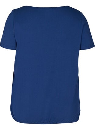 T-shirt med rund halsringning och spetskant, Twilight Blue, Packshot image number 1