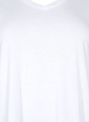 A-linjeskuren t-shirt med korta ärmar, Bright White, Packshot image number 2