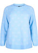 Mönstrad pullover, Blue Bell/Birch, Packshot image number 0