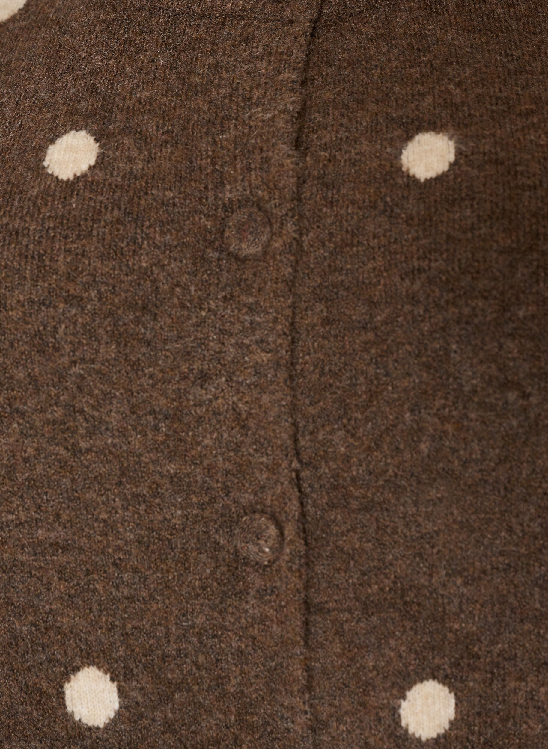 ZizziKofta med prickigt m&ouml;nster, Brun, Packshot image number 2
