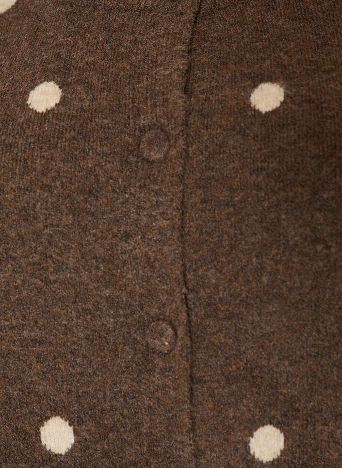 Kofta med prickigt m&ouml;nster, Brun, Packshot image number 2