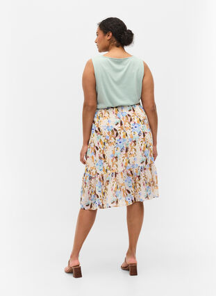 Blommig a-linjeformad kjol , Humus Flower AOP, Model image number 0