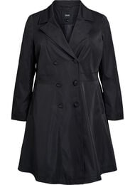 A-linjeformad v&aring;rkappa med dubbelkn&auml;ppning, Svart