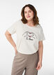 T-shirt med tryck, Vit, Model image number 0