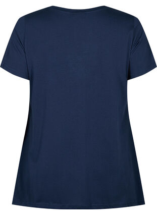 T-shirt i bomull med korta ärmar, Navy Blazer SOLID, Packshot image number 1