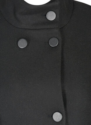 Jacka med höghals och knappar, Black, Packshot image number 2