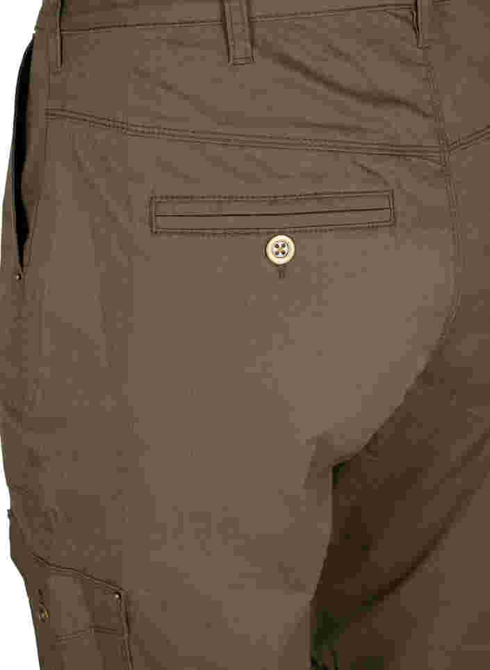 Shorts i bomull med fickor , Tarmac, Packshot image number 3