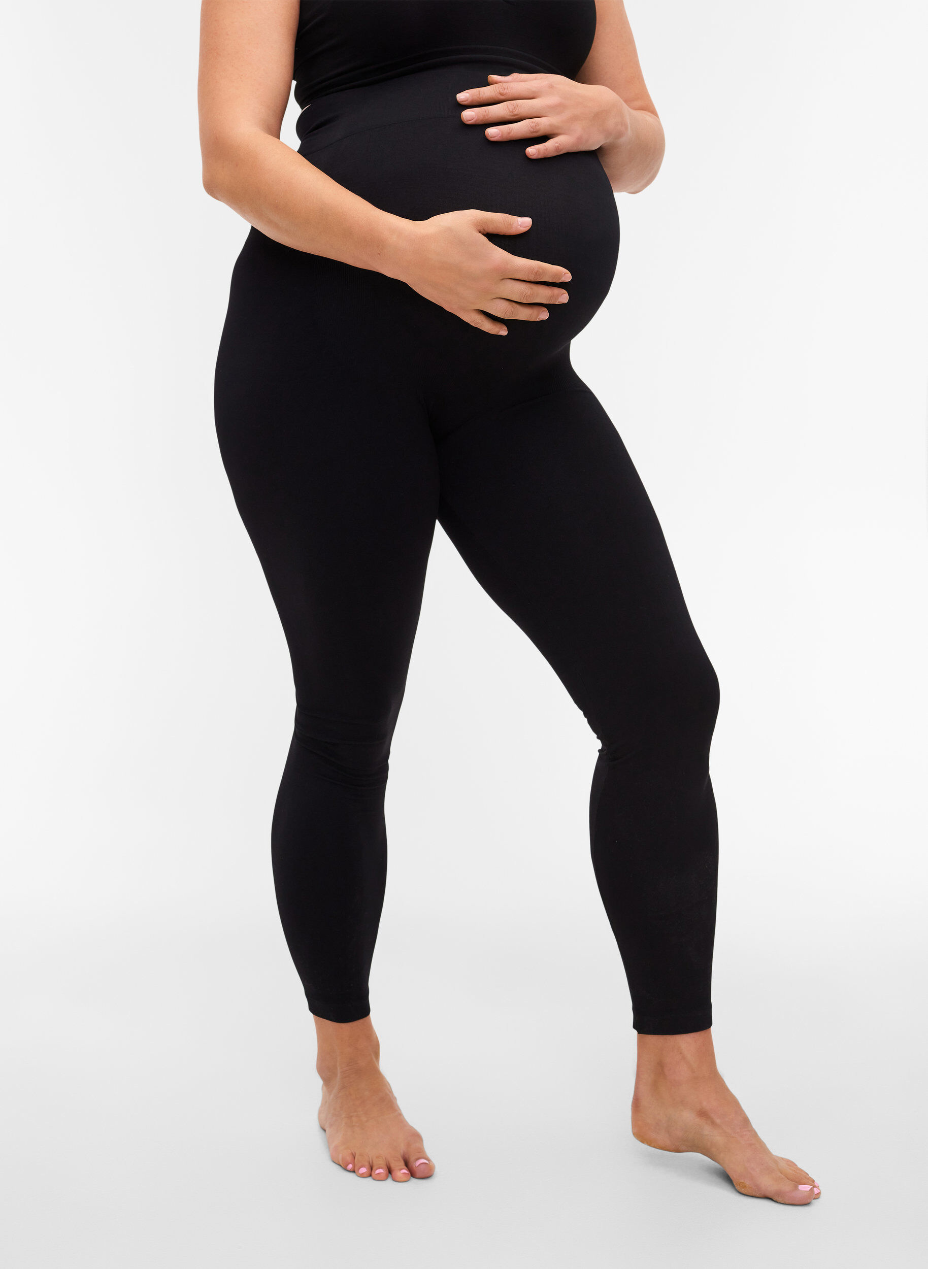 Zizzi Seamless gravidleggings, Black, Model image number 1