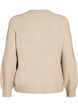 Kofta i mjukt stickat med guldf&auml;rgade knappar, Beige, Packshot image number 1