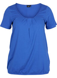 T-shirt i bomull med korta ärmar, Dazzling Blue