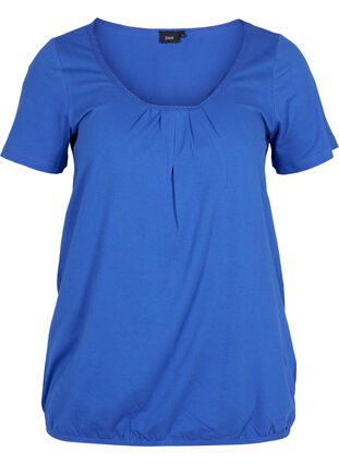 T-shirt i bomull med korta ärmar, Dazzling Blue, Packshot image number 0