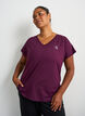 L&ouml;s tr&auml;ningst-shirt med v-ringning, Lila, Model image number 0