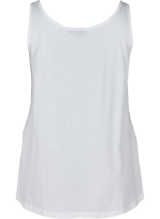 A-linjeformat linne med rund halsringning, Bright White, Packshot image number 1