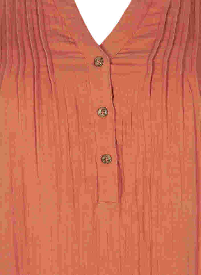 Bomullstunika med 3/4 ärmar, Rust As Sample, Packshot image number 2