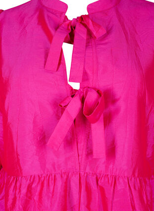 Glänsande klänning med A- linje och knytdetalj, Rose Violet, Packshot image number 2