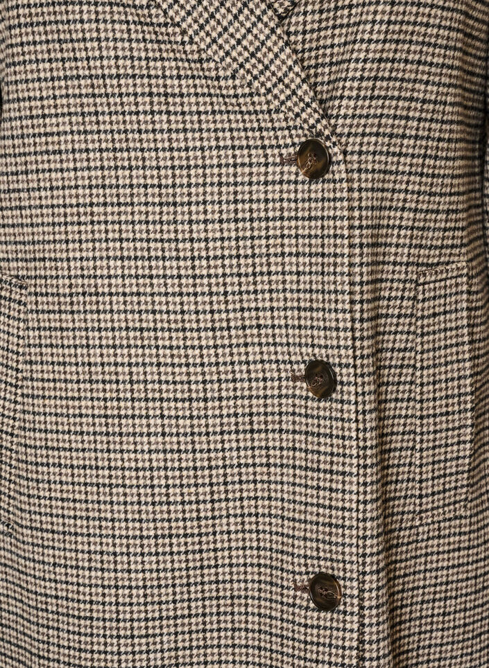 Medell&aring;ng rutig kappa, Brun, Packshot image number 2