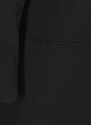 Klassisk lång blazer, Black, Packshot image number 3
