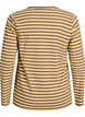 Randig blus med l&aring;nga &auml;rmar, Brun, Packshot image number 1