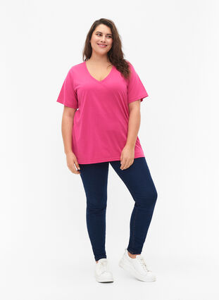 FLASH - V-ringad T-shirt, Raspberry Rose, Model image number 2