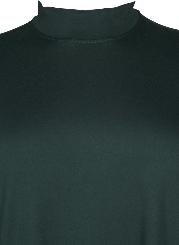 FLASH - Långärmad klänning med turtleneck, Grön, Packshot image number 2