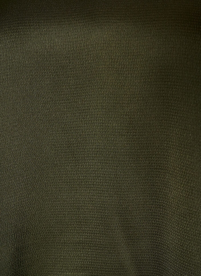 Blus med skjortkrage och v-ringning, Gr&ouml;n, Packshot image number 2