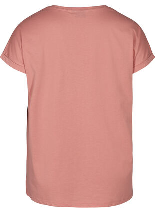 T-shirt i bomullsmix, Brandied Apricot Mel, Packshot image number 1