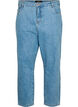 Klippta Mille jeans med hög midja, Light blue denim, Packshot image number 0