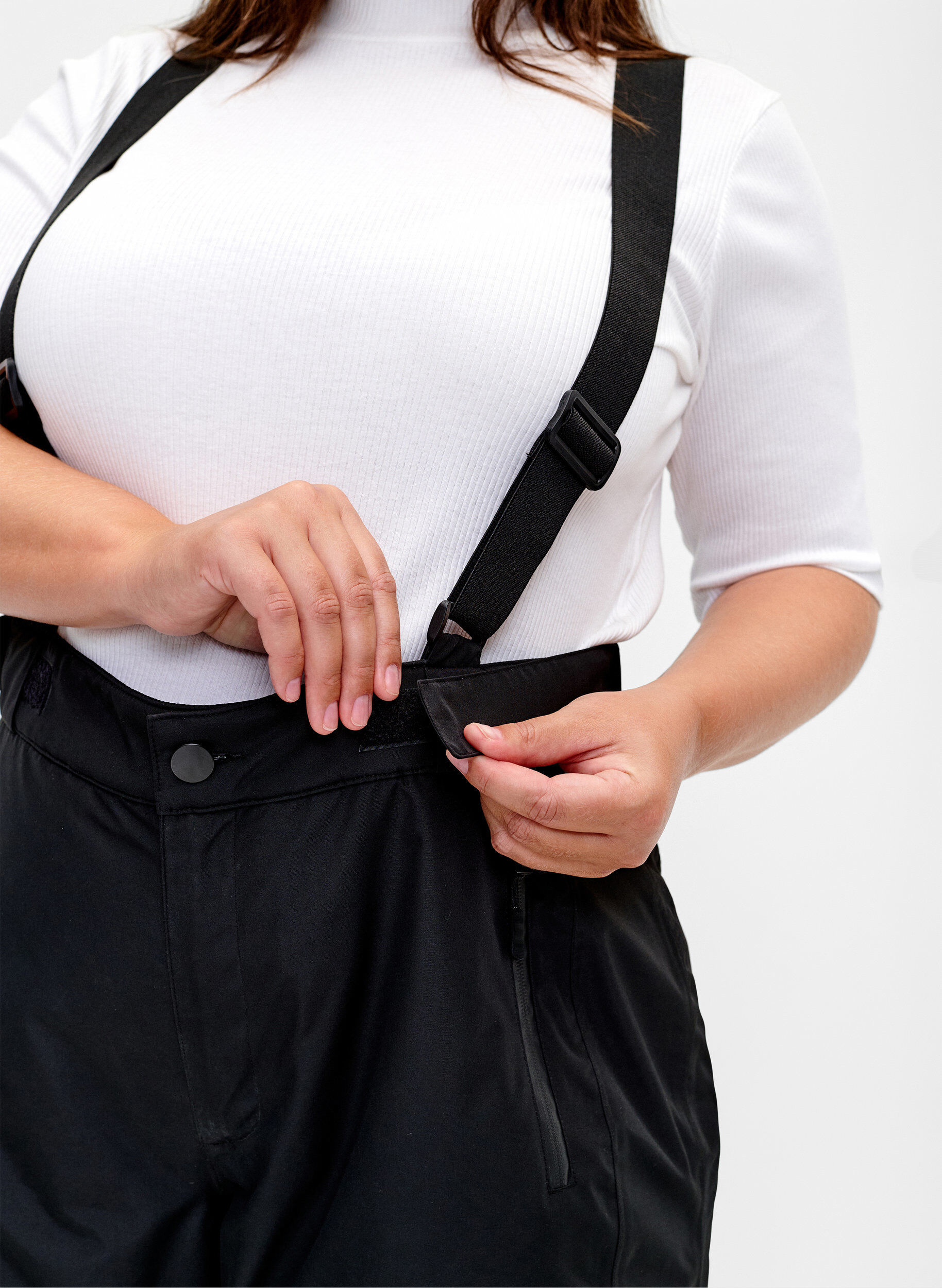 Zizzi Skidbyxor med h&auml;ngslen, Black, Model image number 3