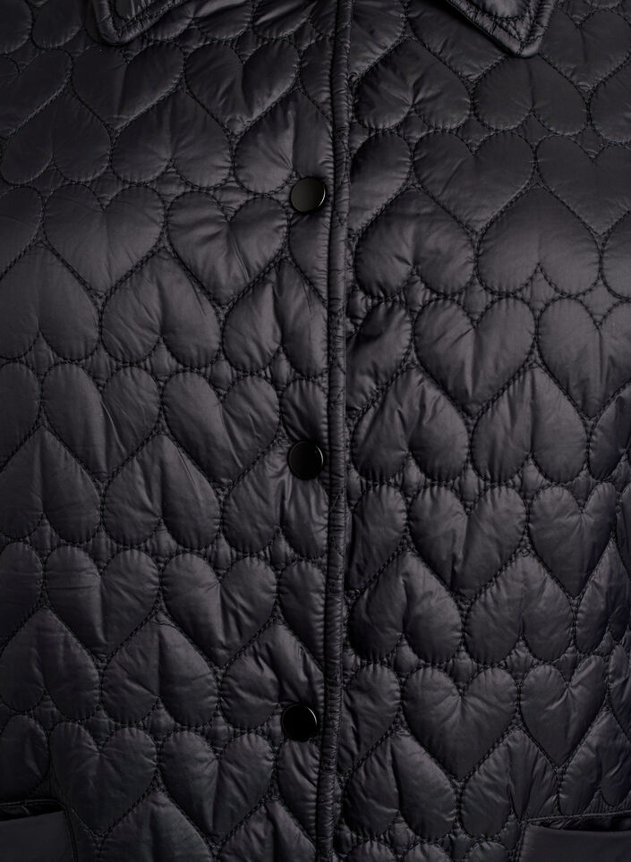 L&auml;tt vadderad jacka med dekorativ quiltning, Svart, Packshot image number 2