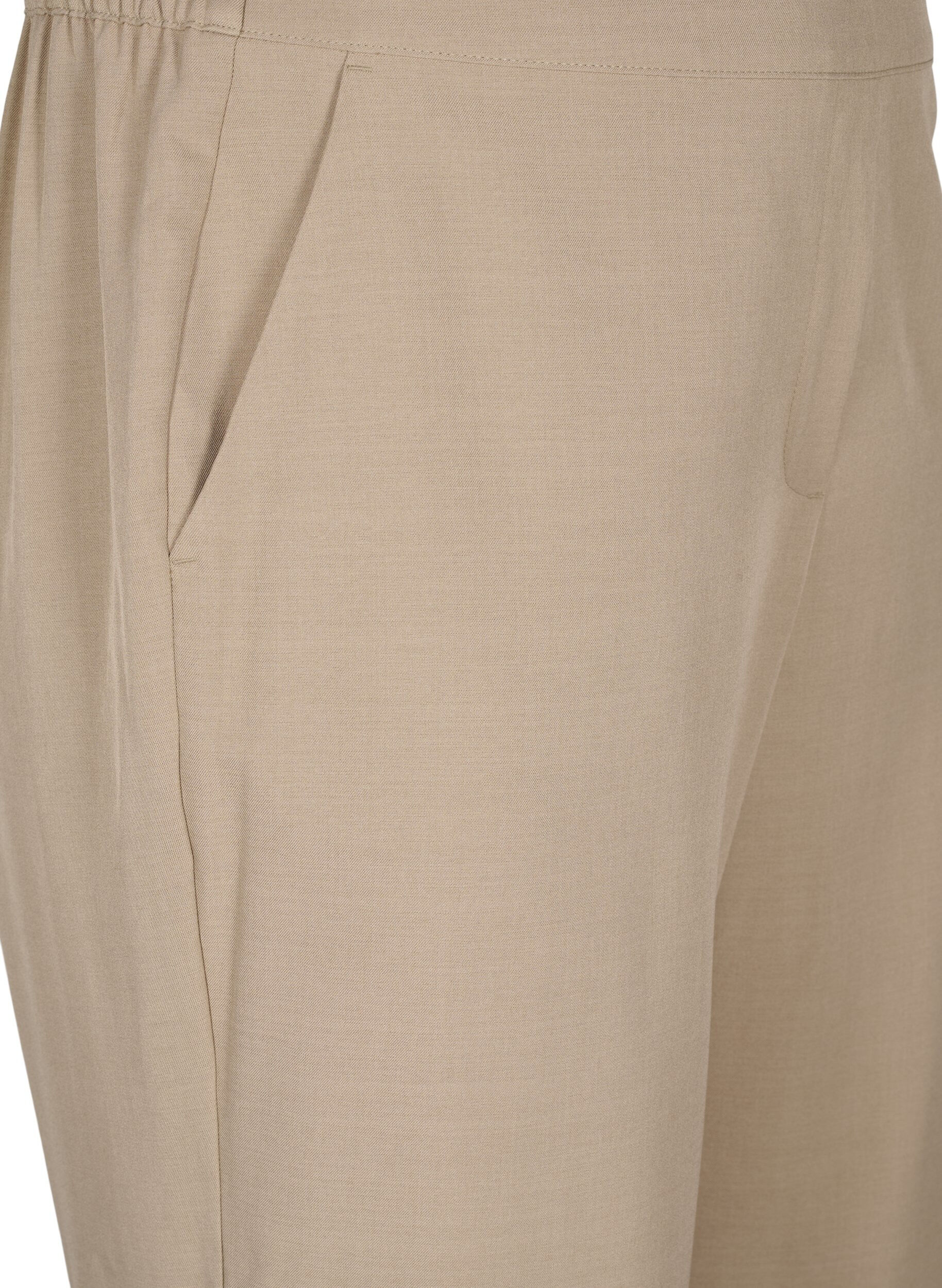 Zizzi FLASH - L&ouml;sa byxor med fickor, Weathered Teak Mel, Packshot image number 2