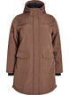 Vattenavvisande softshelljacka med quiltat foder, Brun, Packshot image number 0